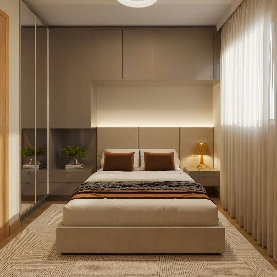 Suíte com cama de casal